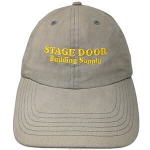 Big Baseball Cap Beige One Size Stage Door Building Supply Embroidered Hat